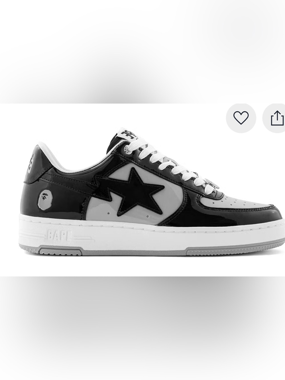 Bape Black and White STA Low Sneakers